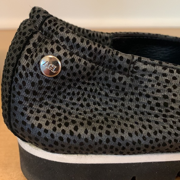 AGL Micro Pointed Toe Loafer in Gray Mini Leopard (Size 39) - Picture 6 of 6
